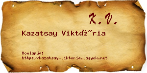 Kazatsay Viktória névjegykártya