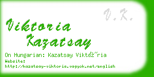 viktoria kazatsay business card